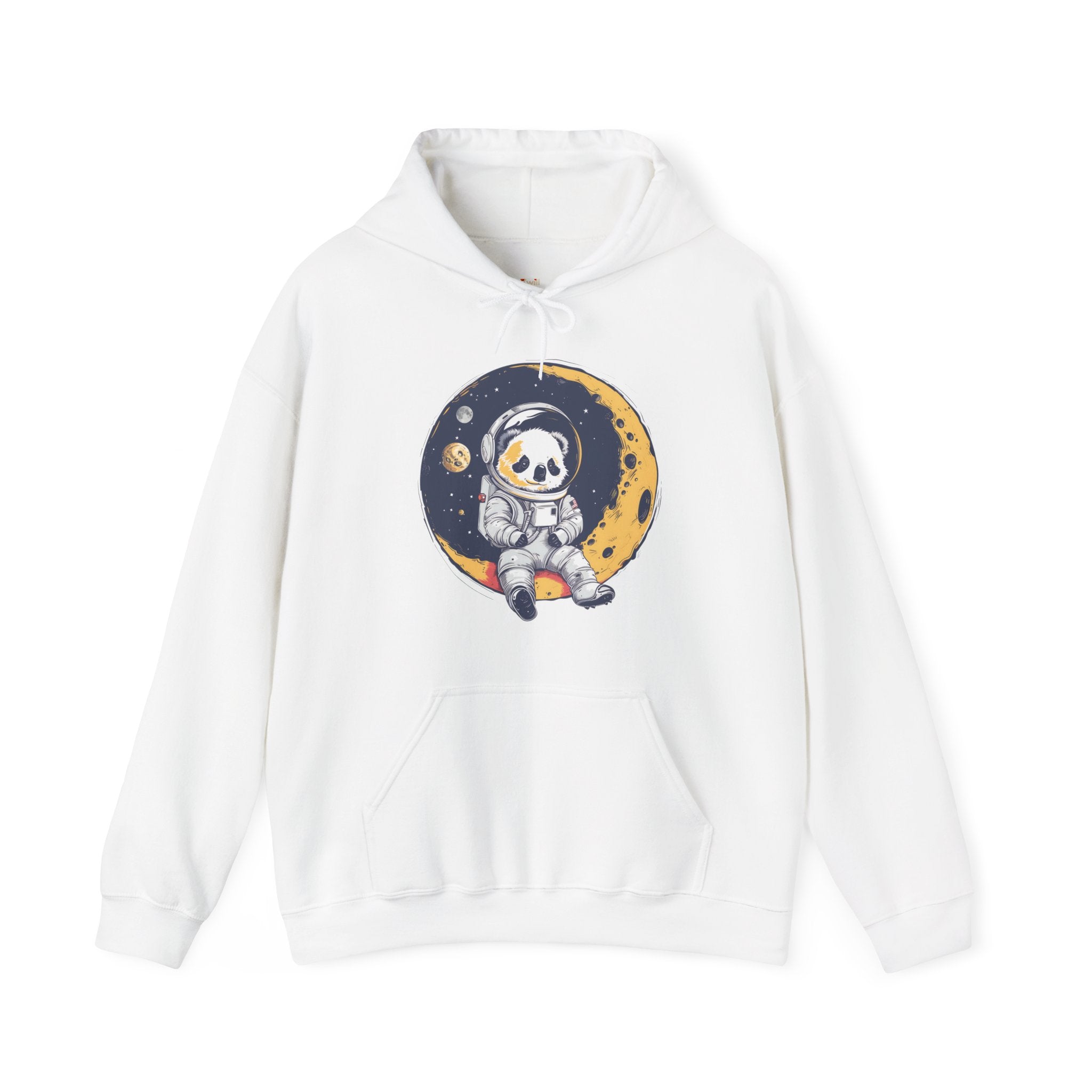 Nasa Space Panda Adventure Hoodie | White Twill Tees